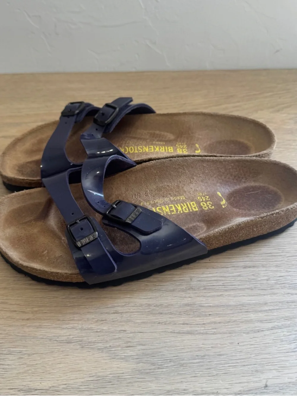 Birkenstock Ibiza Deep Purple Patent Leather Sandals